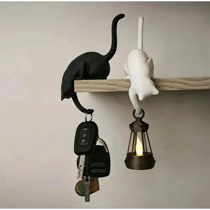 Figurine Gothic Cat Animal Shelf Hook - Figurine - Balonar - Mad Fly Essentials