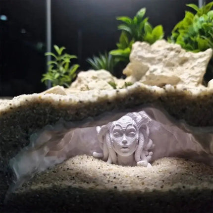 Fish Tank Decor Aquarium Medusa Cave Decor - Fish Tank Decor - Aquarius - Mad Fly Essentials
