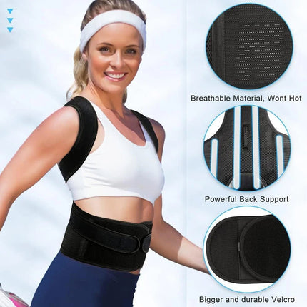 Fitness Essentials Men Women Back Lumbar Support Back Corrector - Fitness Essentials - Kweepfull - Mad Fly Essentials