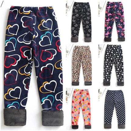 Fitness Leggings Baby Girl Heart Star Velvet Leggings - Fitness Leggings - Sonkpuel - Mad Fly Essentials