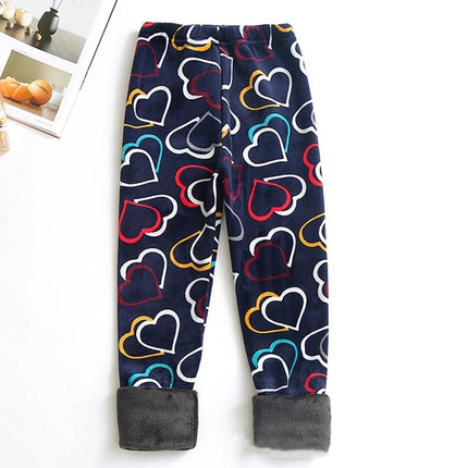 Fitness Leggings Baby Girl Heart Star Velvet Leggings - Fitness Leggings - Sonkpuel - Mad Fly Essentials