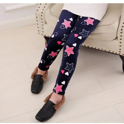 Fitness Leggings Baby Girl Heart Star Velvet Leggings - Fitness Leggings - Sonkpuel - Mad Fly Essentials