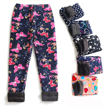 Fitness Leggings Baby Girl Heart Star Velvet Leggings - Fitness Leggings - Sonkpuel - Mad Fly Essentials