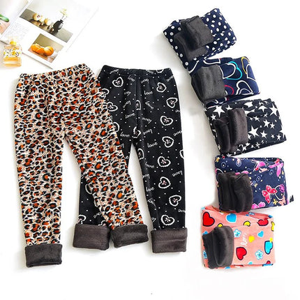 Fitness Leggings Baby Girl Heart Star Velvet Leggings - Fitness Leggings - Sonkpuel - Mad Fly Essentials