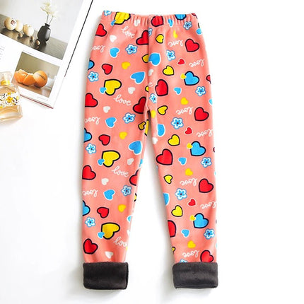 Fitness Leggings Baby Girl Heart Star Velvet Leggings - Fitness Leggings - Sonkpuel - Mad Fly Essentials