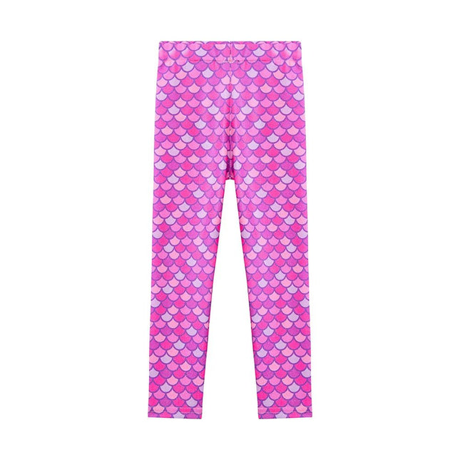Fitness Leggings Baby Girl Mermaid Scale 2-12Y Leggings - Fitness Leggings - HIBISCUSARA - Mad Fly Essentials