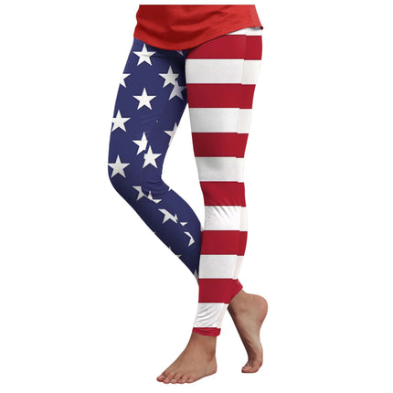Fitness Leggings Women American Flag Striped Yoga Leggings - Fitness Leggings - Qickitout - Mad Fly Essentials