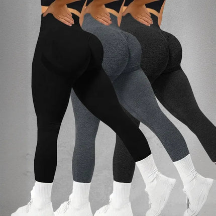 Fitness Leggings Women Pink Seamless Solid Leggings - Fitness Leggings - MODX - Mad Fly Essentials