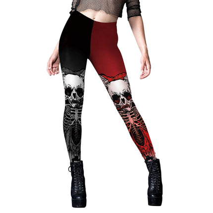 Fitness Leggings Women Vintage Gothic Floral Punk 3D Leggings - Fitness Leggings - FCCEXIO - Mad Fly Essentials