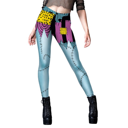 Fitness Leggings Women Vintage Gothic Floral Punk 3D Leggings - Fitness Leggings - FCCEXIO - Mad Fly Essentials