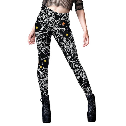 Fitness Leggings Women Vintage Gothic Floral Punk 3D Leggings - Fitness Leggings - FCCEXIO - Mad Fly Essentials