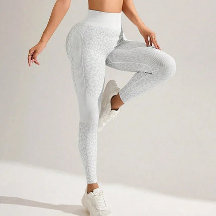 Fitness Leggings Women White Knitted Hip Lifting Pants - Fitness Leggings - Tiyanka - Mad Fly Essentials