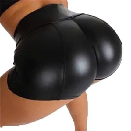 Fitness Shorts Women Hip Lift Leather Leggings - Fitness Shorts - Bliluen - Mad Fly Essentials
