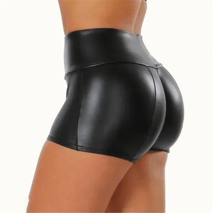 Fitness Shorts Women Hip Lift Leather Leggings - Fitness Shorts - Bliluen - Mad Fly Essentials