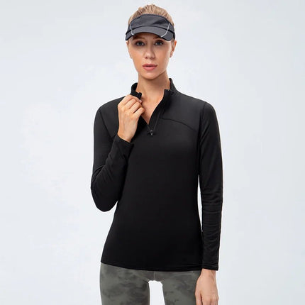 Fitness Top Women UV Protection 1/4 Zip Long Hiking Tee - Fitness Top - MAGCOMSEN - Mad Fly Essentials
