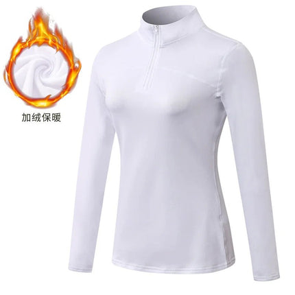 Fitness Top Women UV Protection 1/4 Zip Long Hiking Tee - Fitness Top - MAGCOMSEN - Mad Fly Essentials