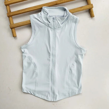 Fitness Top Women Zip Sleeveless Training Vest - Fitness Top - HBJD - Mad Fly Essentials