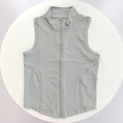 Fitness Top Women Zip Sleeveless Training Vest - Fitness Top - HBJD - Mad Fly Essentials