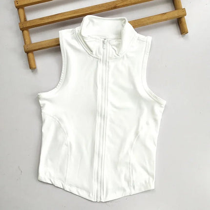 Fitness Top Women Zip Sleeveless Training Vest - Fitness Top - HBJD - Mad Fly Essentials