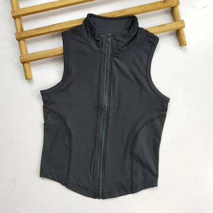 Fitness Top Women Zip Sleeveless Training Vest - Fitness Top - HBJD - Mad Fly Essentials