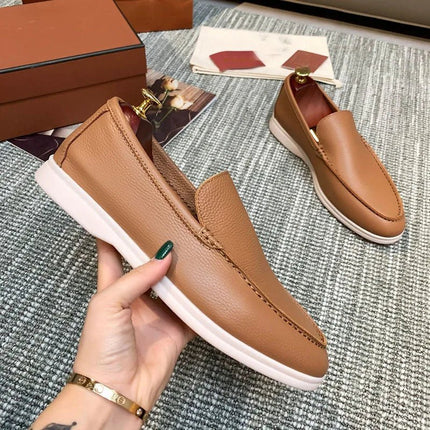 Flats Men Business Casual Leather Slip Office Loafers - Flats - Mazefeng - Mad Fly Essentials