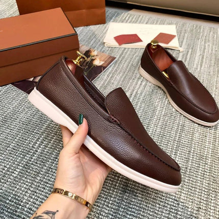 Flats Men Business Casual Leather Slip Office Loafers - Flats - Mazefeng - Mad Fly Essentials