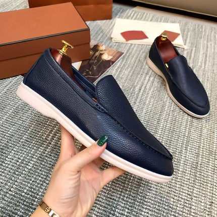Flats Men Business Casual Leather Slip Office Loafers - Flats - Mazefeng - Mad Fly Essentials