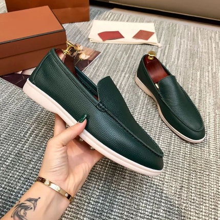 Flats Men Business Casual Leather Slip Office Loafers - Flats - Mazefeng - Mad Fly Essentials