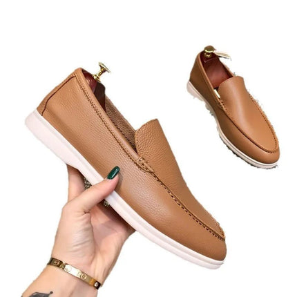 Flats Men Business Casual Leather Slip Office Loafers - Flats - Mazefeng - Mad Fly Essentials