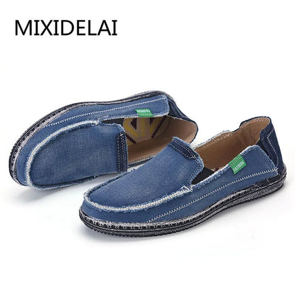 Flats Men Denim Casual Fashion Non-Slip Shoes - Flats - MIXIDELAI - Mad Fly Essentials