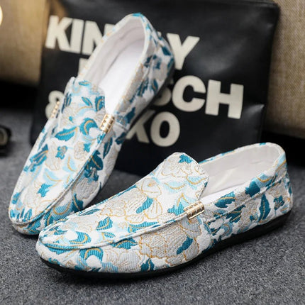 Flats Men Floral Summer Breathable Casual Canvas Shoes - Flats - ZXQ - Mad Fly Essentials