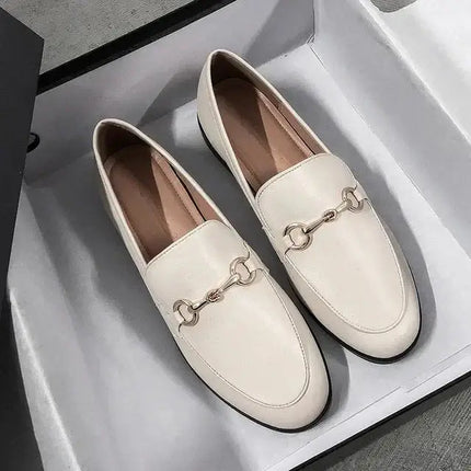 Flats Women Designer Luxury Flat Leather Loafers - Flats - Johnature - Mad Fly Essentials