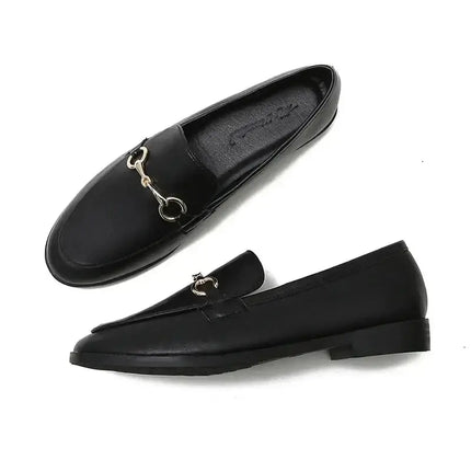 Flats Women Designer Luxury Flat Leather Loafers - Flats - Johnature - Mad Fly Essentials