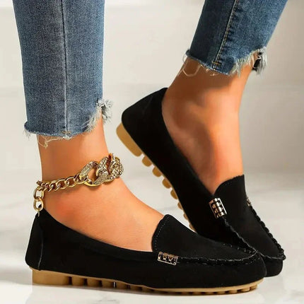 Flats Women Spring Cow Hide Denim Shoes - Flats - Johnature - Mad Fly Essentials