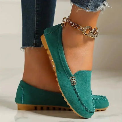 Flats Women Spring Cow Hide Denim Shoes - Flats - Johnature - Mad Fly Essentials