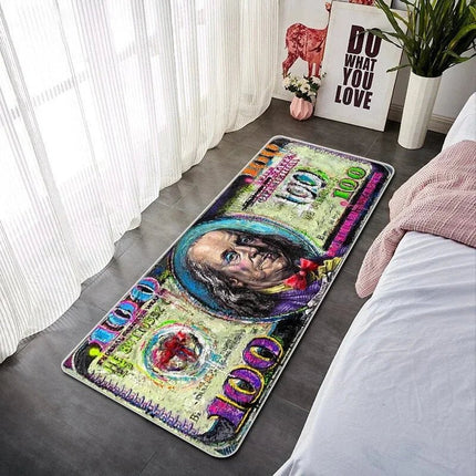 Floor Decor Funny Money Shaped Unique Area Rug - Floor Decor - Retro Rugs - Mad Fly Essentials