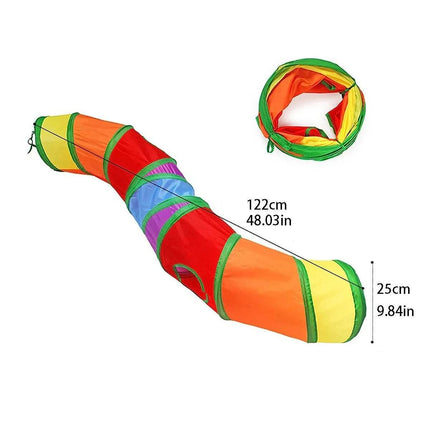 Foldable Cat Tunnel Tube Kitty Training Toy Pet Essentials - Pet Essentials - Pet Essentials - Mad Fly Essentials
