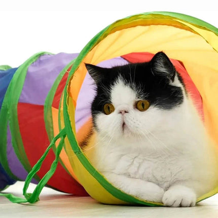 Foldable Cat Tunnel Tube Kitty Training Toys - Mad Fly Essentials