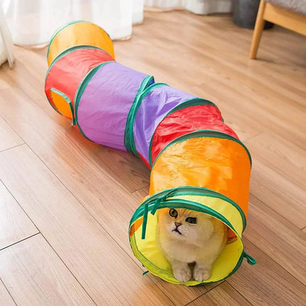 Foldable Cat Tunnel Tube Kitty Training Toy Pet Essentials - Pet Essentials - Pet Essentials - Mad Fly Essentials