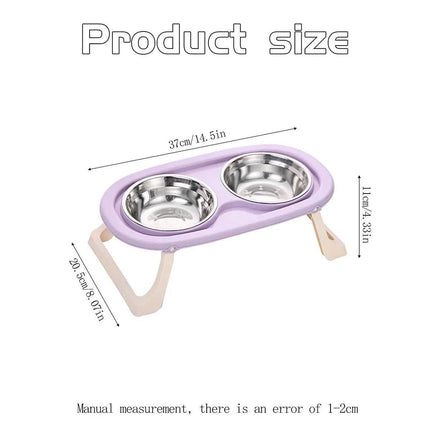 Foldable Stainless Double Dog Cat Bowl Pet Essentials - Pet Essentials - PETRAVEL - Mad Fly Essentials