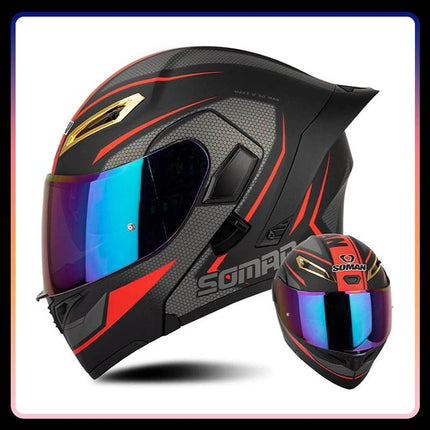 Full Face Pink Purple Motorcycle Helmet - Motorcycle Helmet - ORZ Helmets - Mad Fly Essentials
