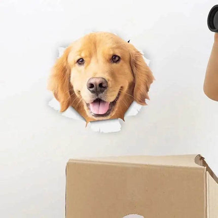 Funny Animal Bulldog Retriever 3D Wall Sticker - 3D Wall Sticker - HonC - Mad Fly Essentials