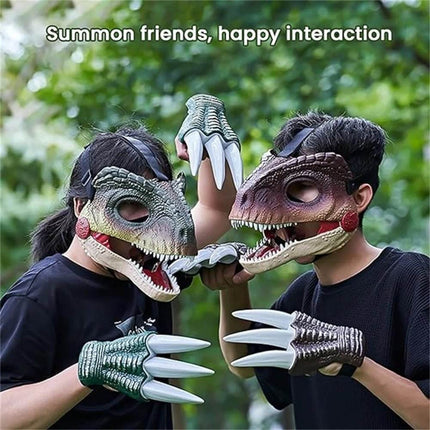 Funny Dinosaur Moving Jaw Face Costume Mask - Costume Mask - Cavalaria Costumes - Mad Fly Essentials
