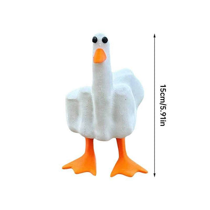 Funny Duck Middle Finger Resin Garden Figurine - Figurine - S - EMIGA - Mad Fly Essentials