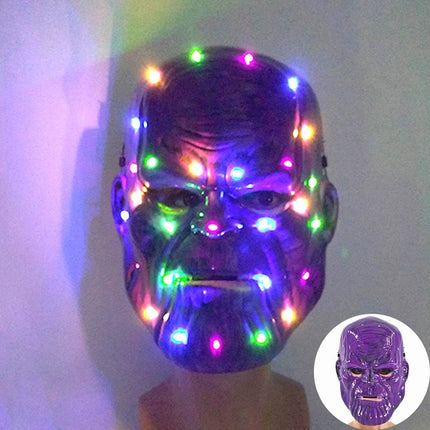 Funny Halloween Half Face Neon Costume Mask - Costume Mask - LEDP - Mad Fly Essentials