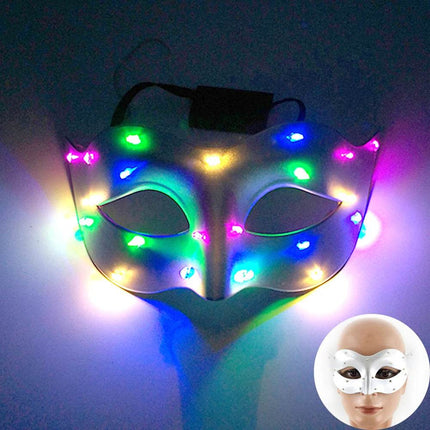 Funny Halloween Half Face Neon Mask - Mad Fly Essentials
