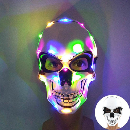 Funny Halloween Half Face Neon Costume Mask - Costume Mask - LEDP - Mad Fly Essentials
