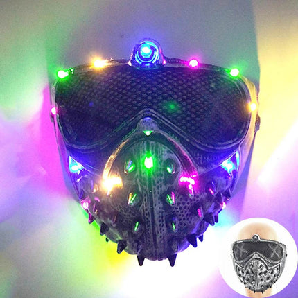 Funny Halloween Half Face Neon Mask - Mad Fly Essentials