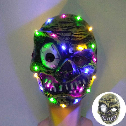 Funny Halloween Half Face Neon Mask - Mad Fly Essentials