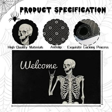 Funny Home Skull Skeleton Halloween Doormat - Doormat - LOUSIDREAM - Mad Fly Essentials